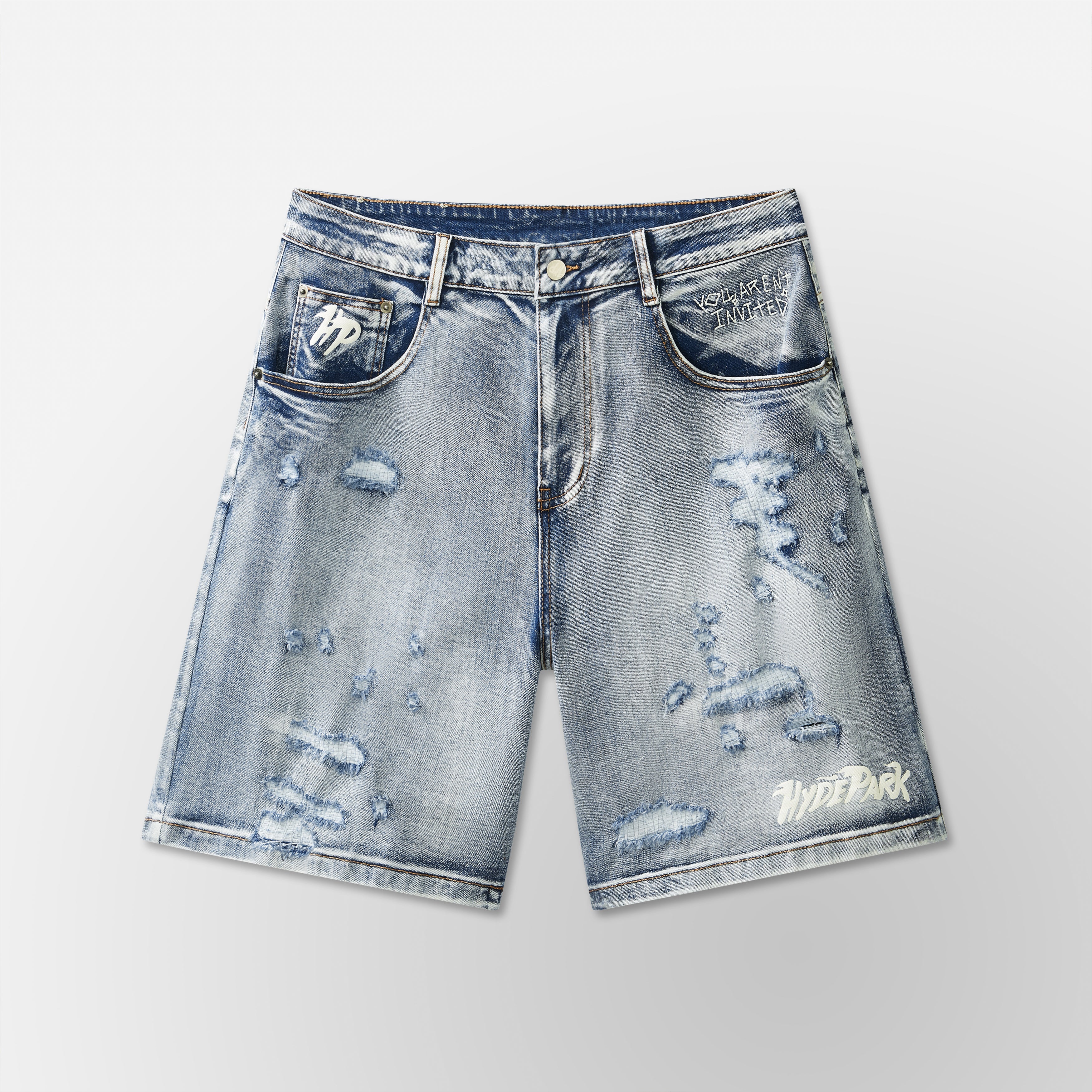 Double Denim Short - Blue