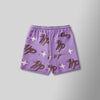 Puff the Magic Pattern Shorts- Purple
