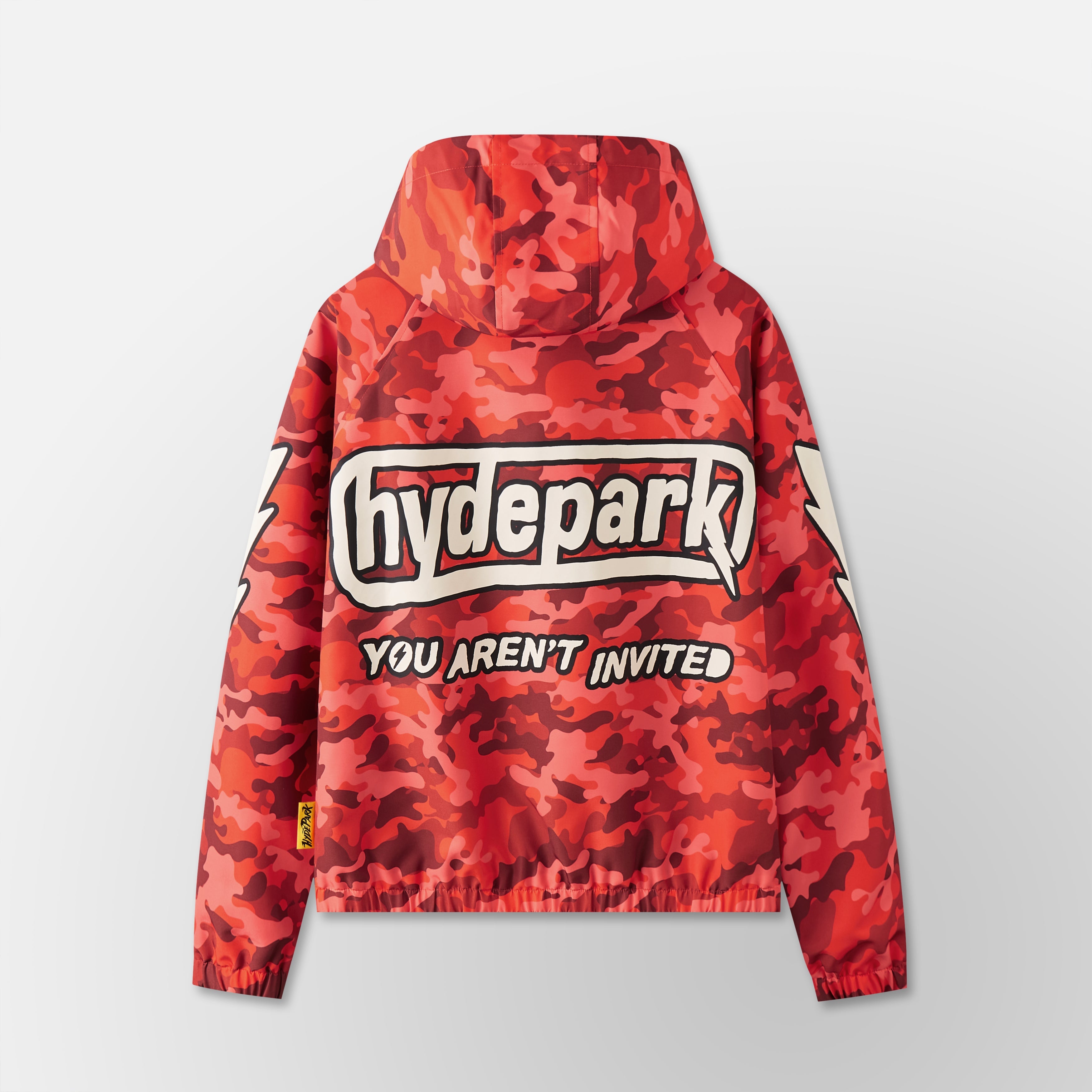 Lightning Camo Hooded Track Jacket - Red