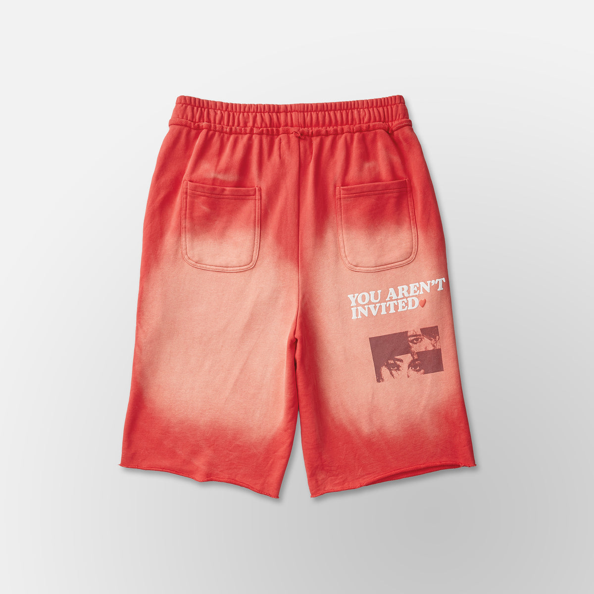 Slouch Cut Jogger Shorts - Red