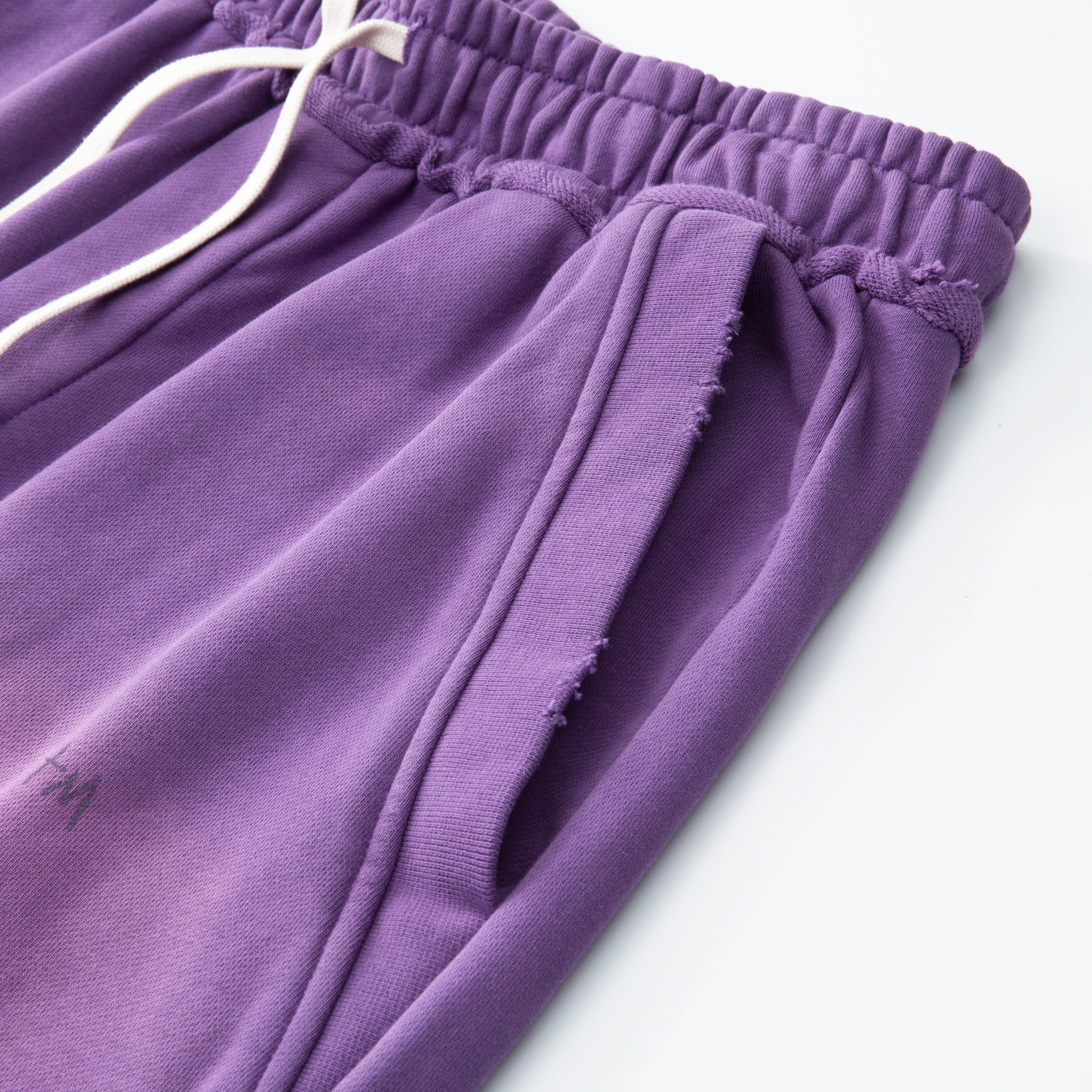 Slouch Cut Jogger Shorts - Purple