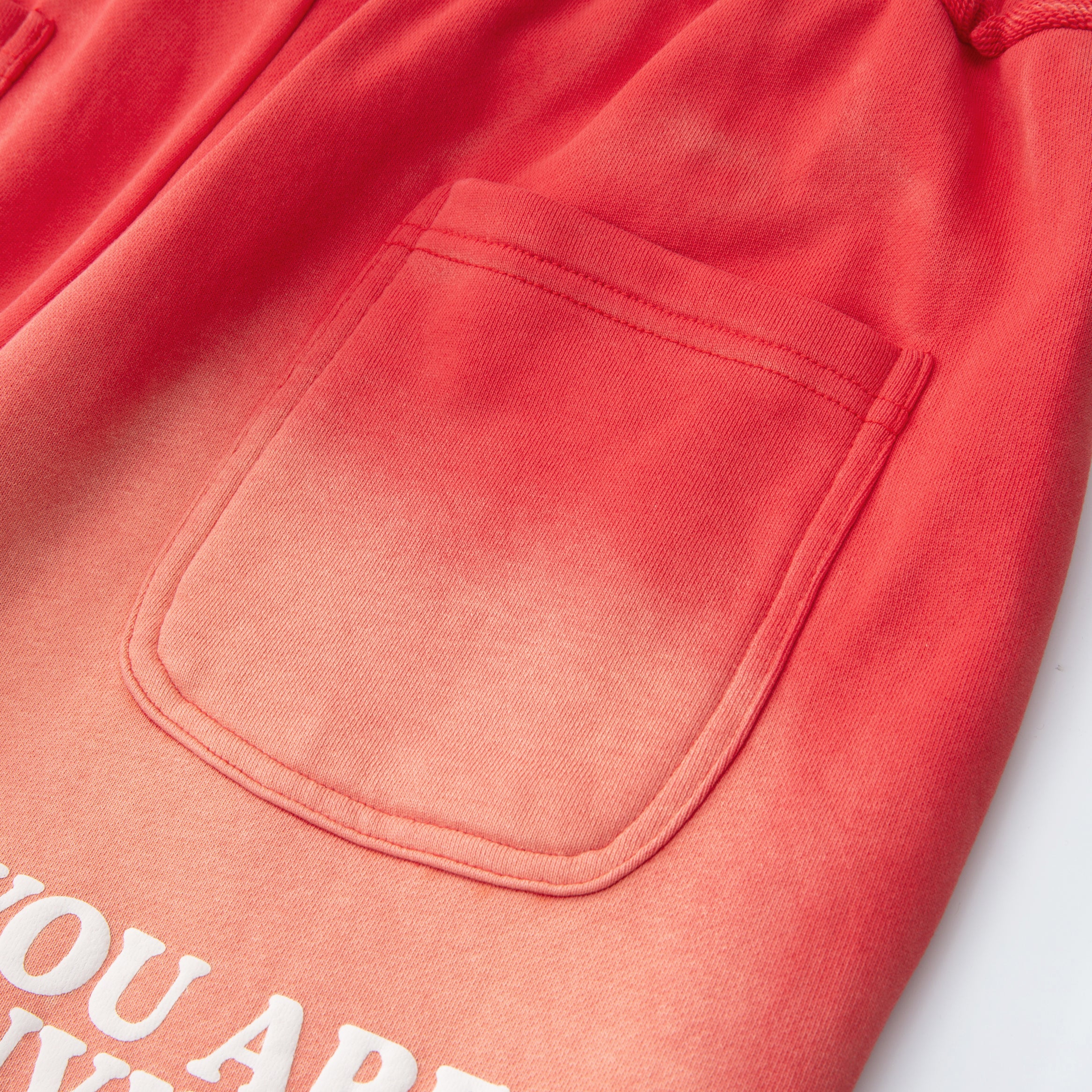 Slouch Cut Jogger Shorts - Red