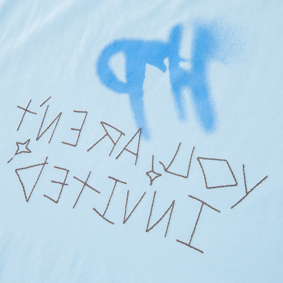 Stencil Heart - Blue