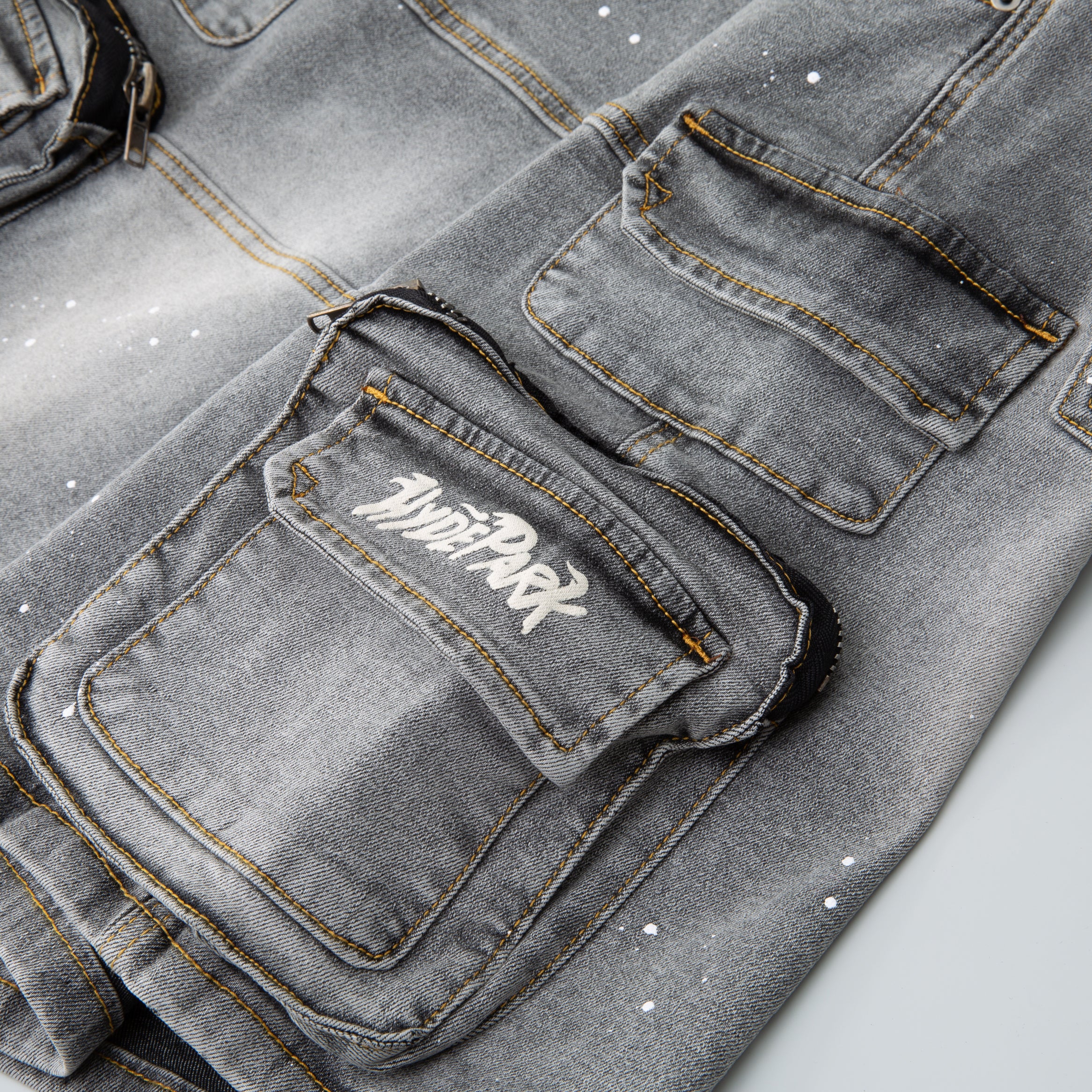 Velocity Cargo Denim Short - Grey