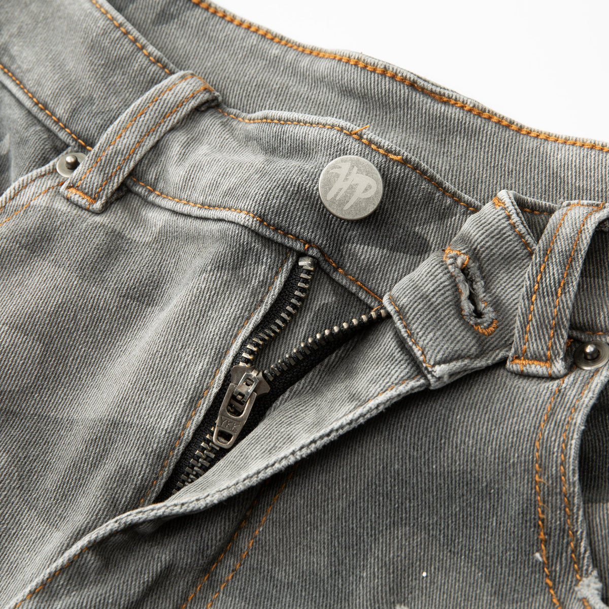 Upcycle Jorts Jorts - Camo X Denim -BLK