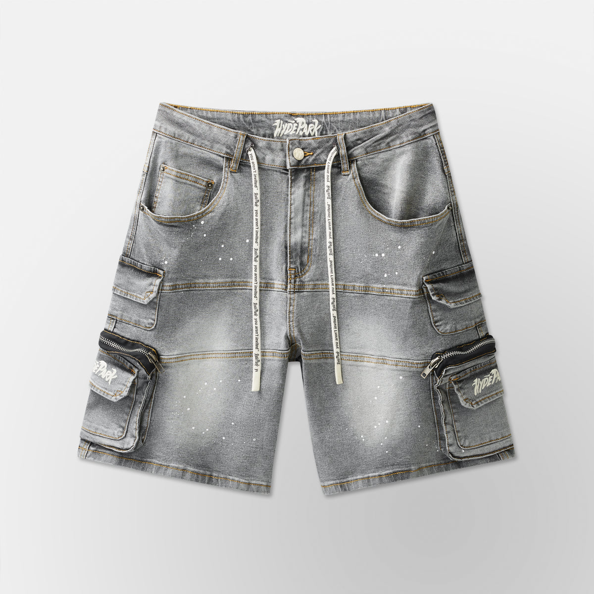 Velocity Cargo Denim Short - Grey