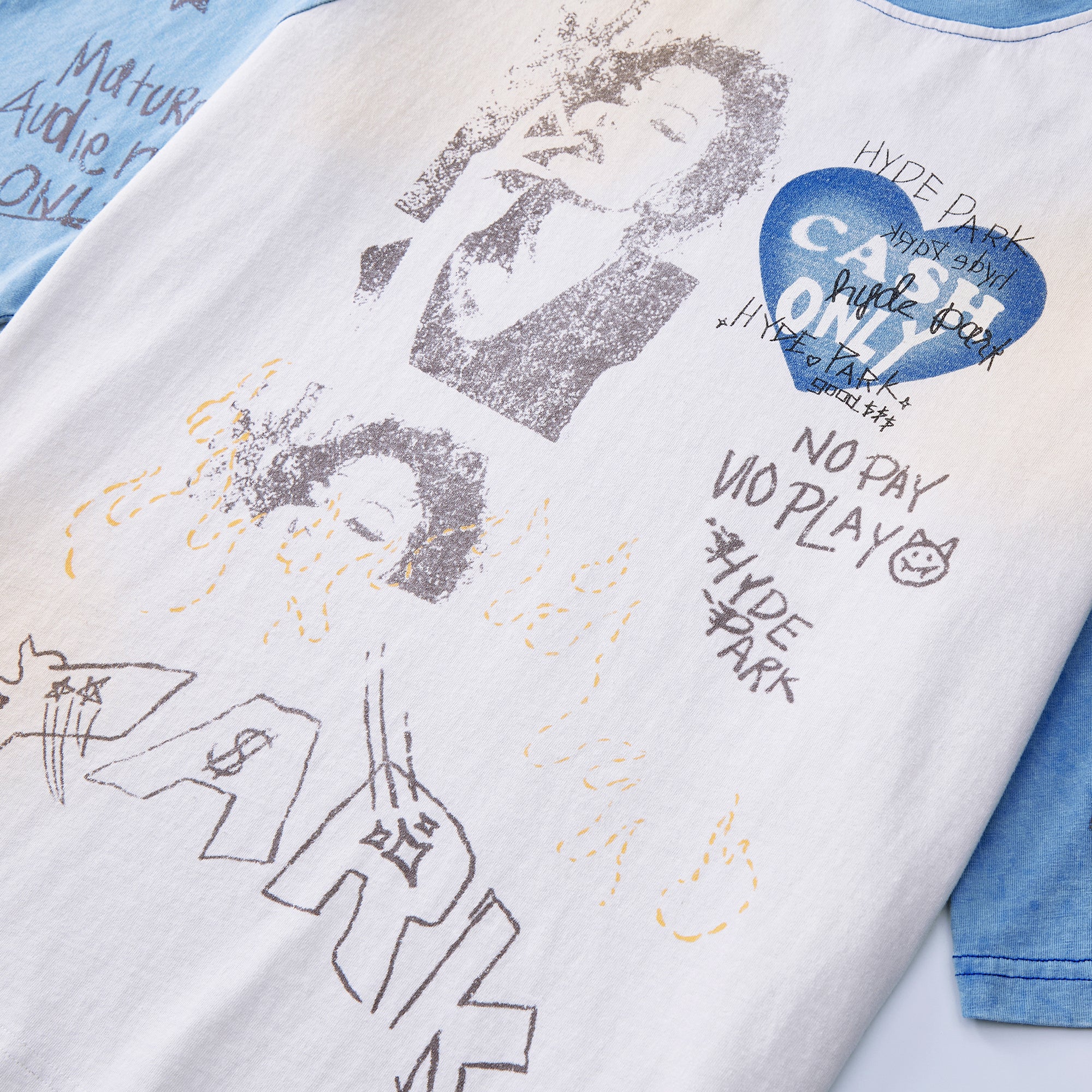 I Heart Cash Raglan- Blue