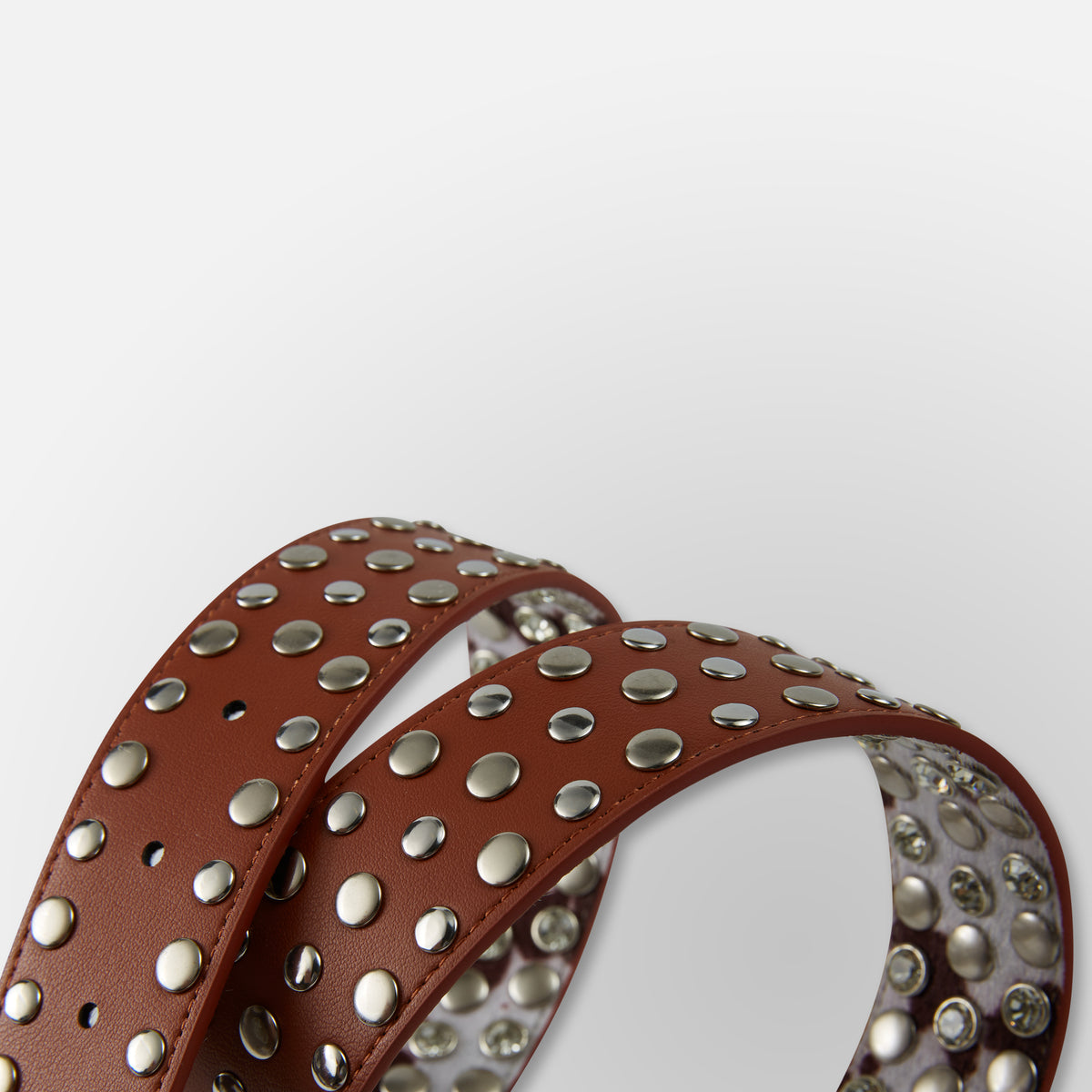 Cow Print HP Belt - Cream Brown