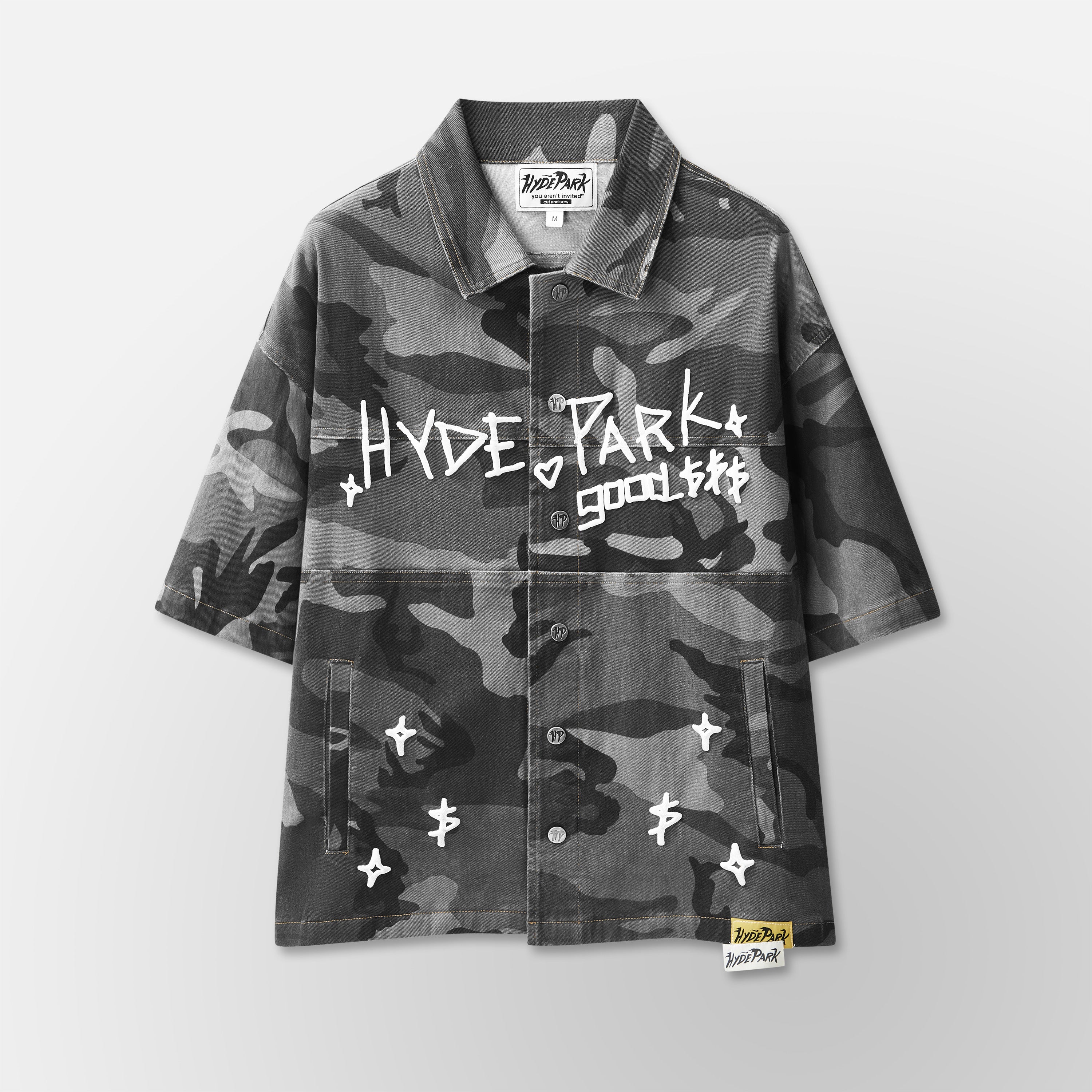 Urban Desert Camo Button Down Fatigue - Grey