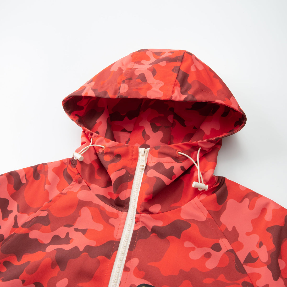 Lightning Camo Hooded Track Jacket - Red