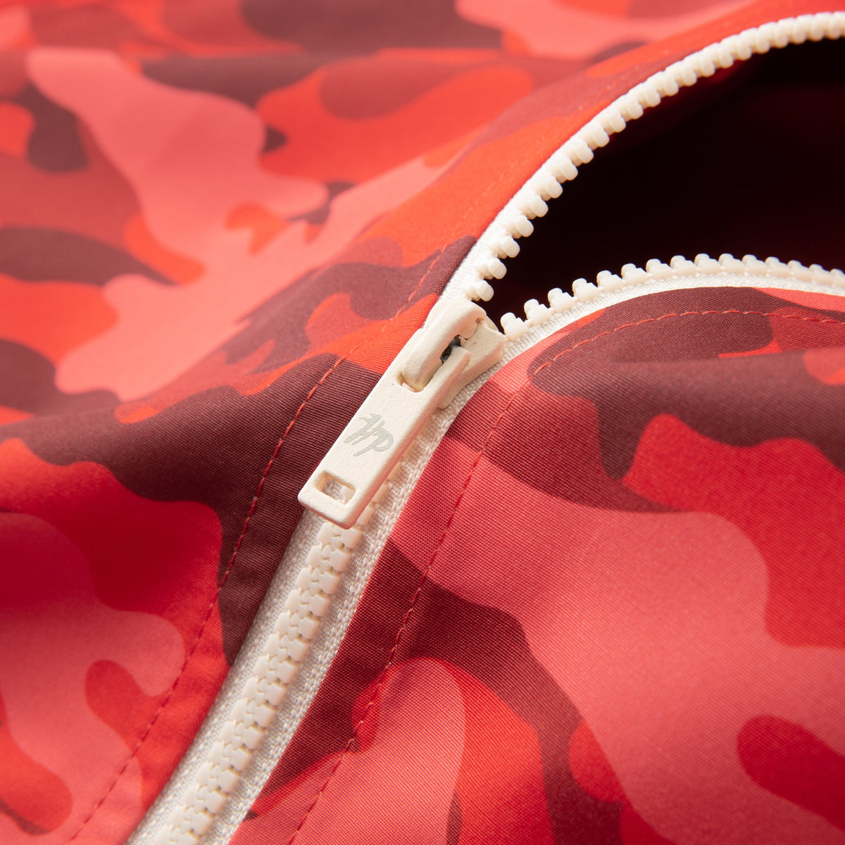 Lightning Camo Hooded Track Jacket - Red