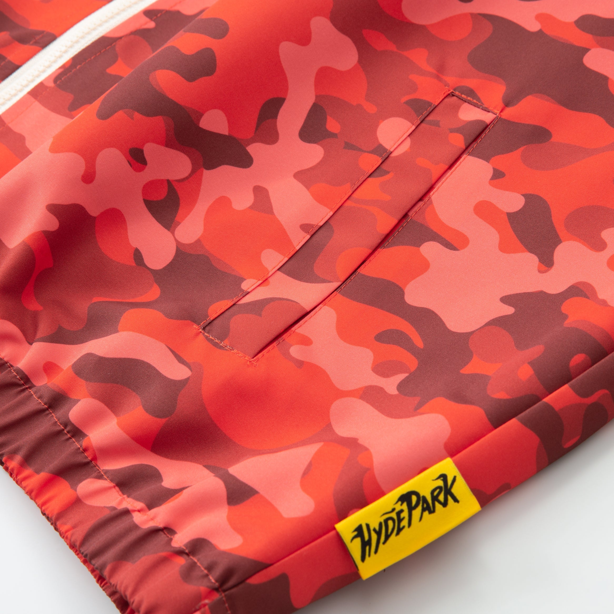 Lightning Camo Hooded Track Jacket - Red