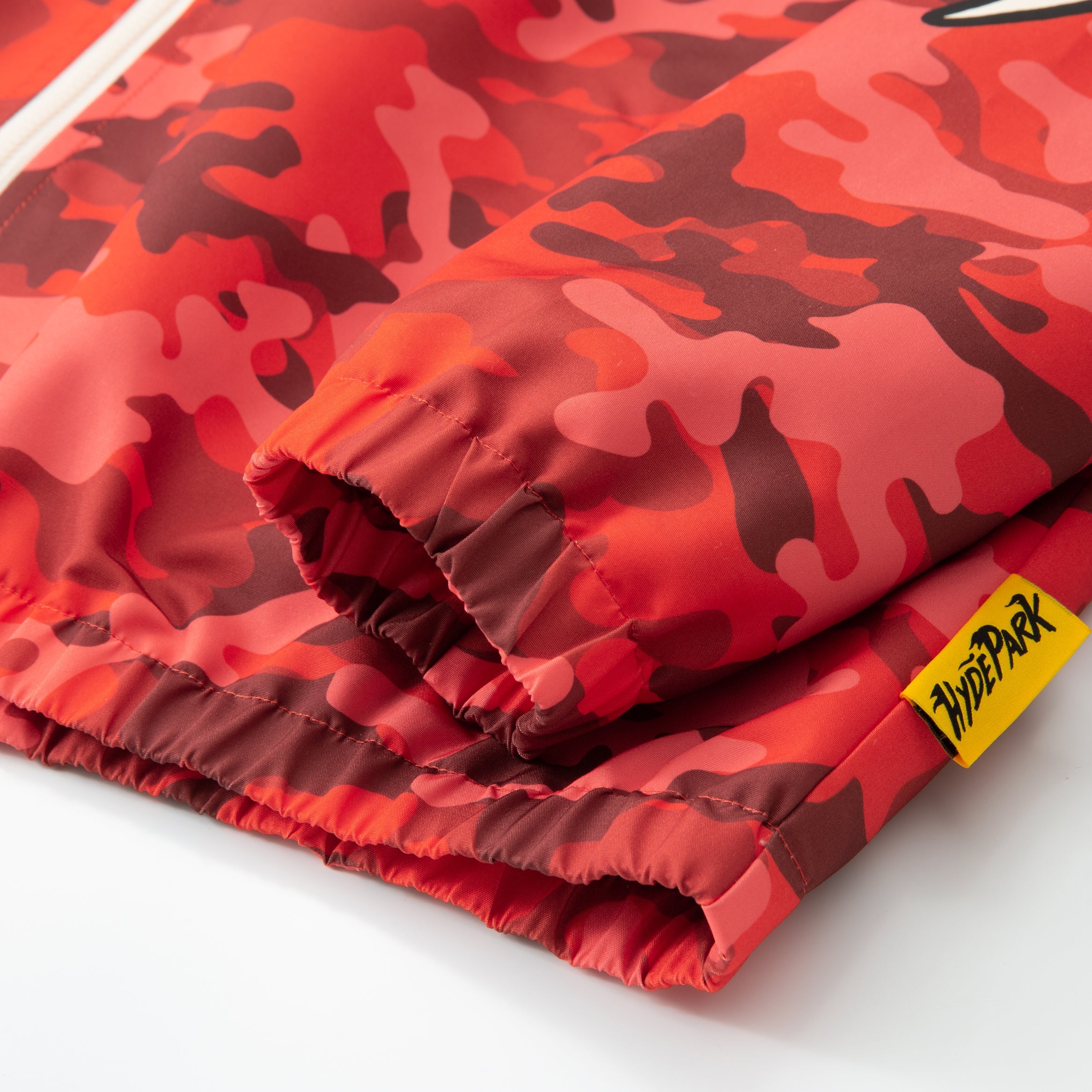 Lightning Camo Hooded Track Jacket - Red