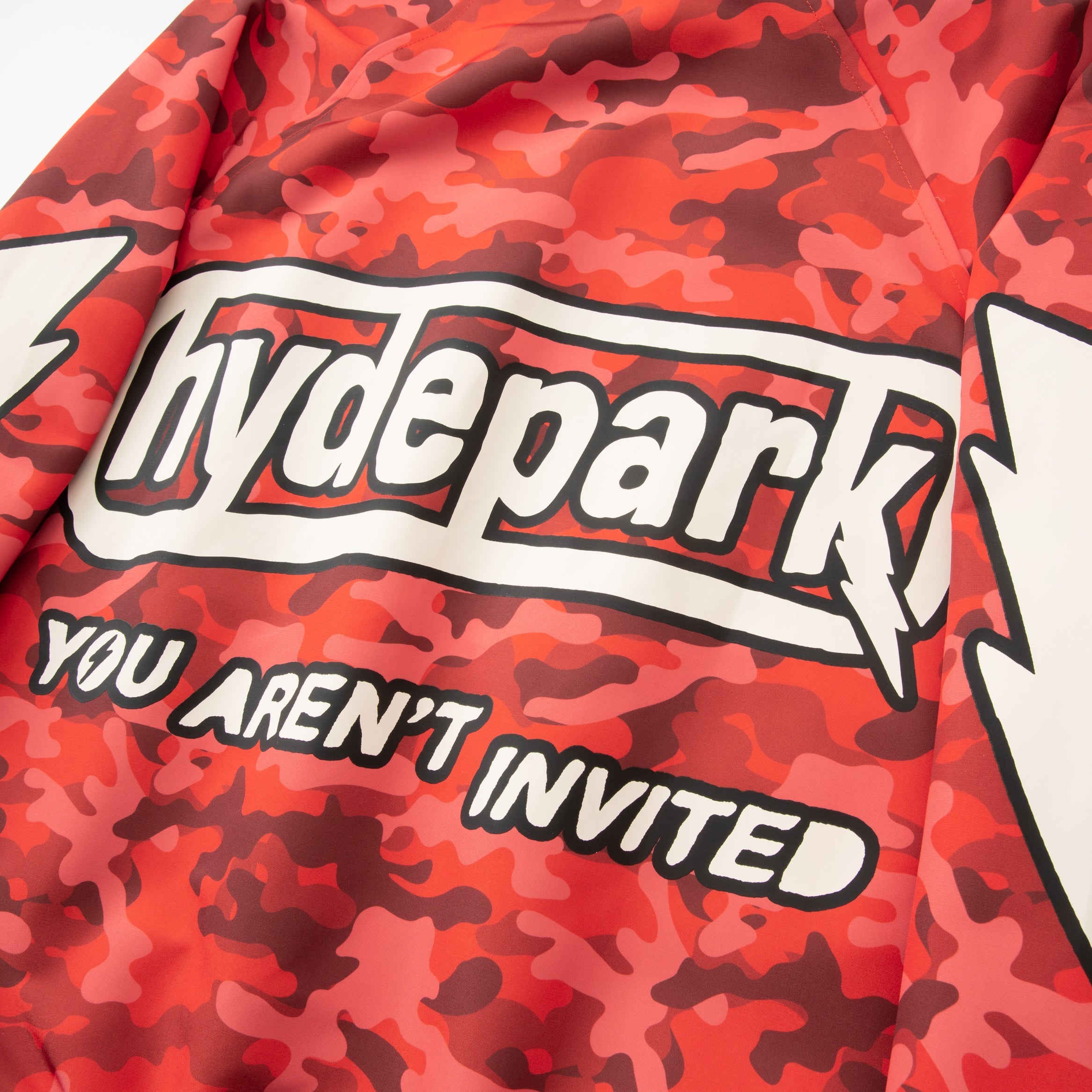 Lightning Camo Hooded Track Jacket - Red