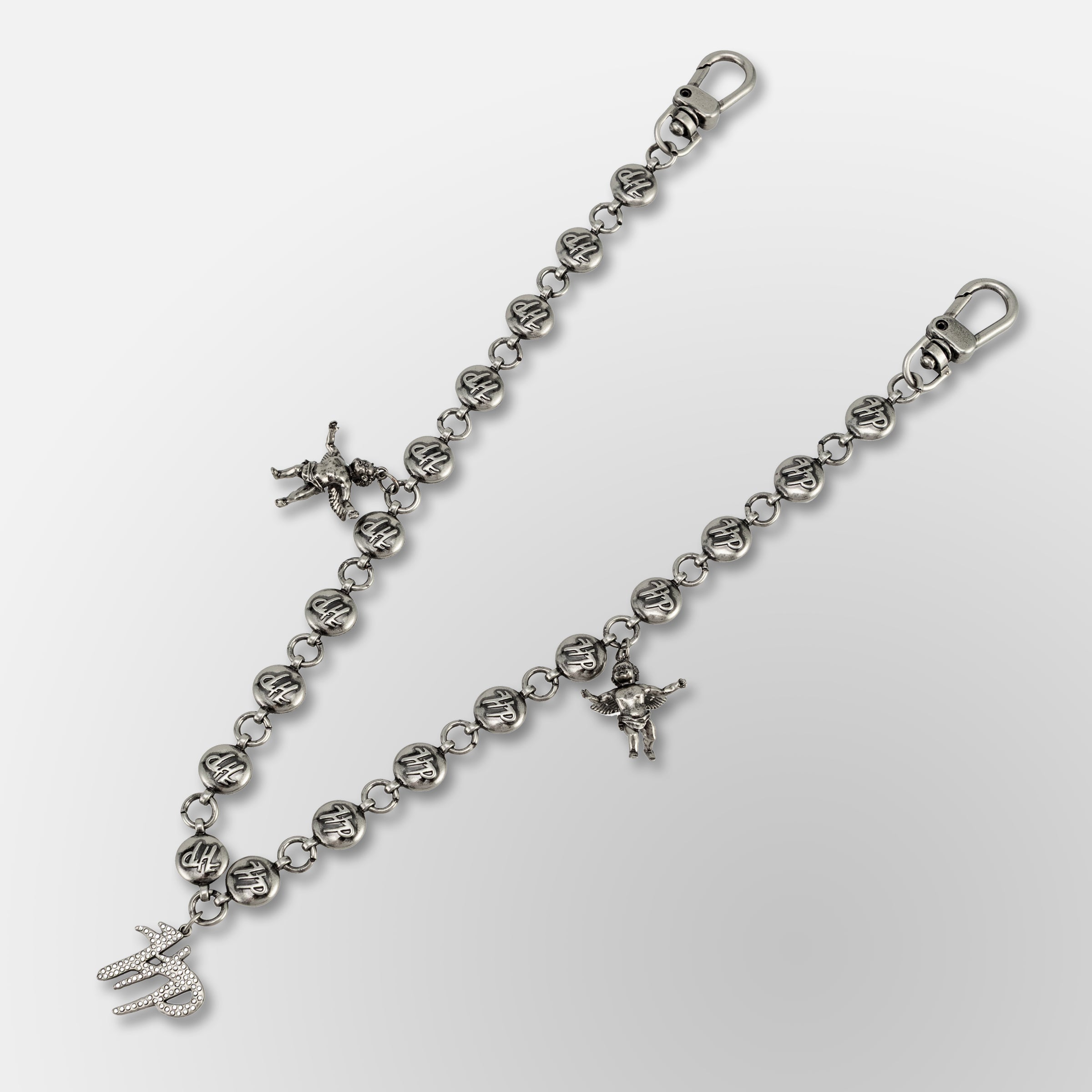 HP Pill Link Chain W/ Cherub + HP Charm - Wallet Chain