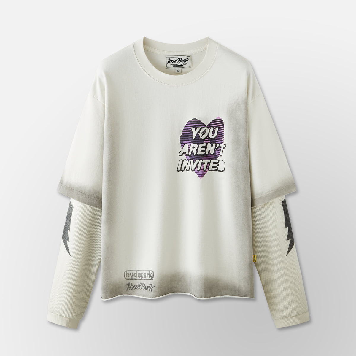 Yai-bolted camo heart -Cream purple camo