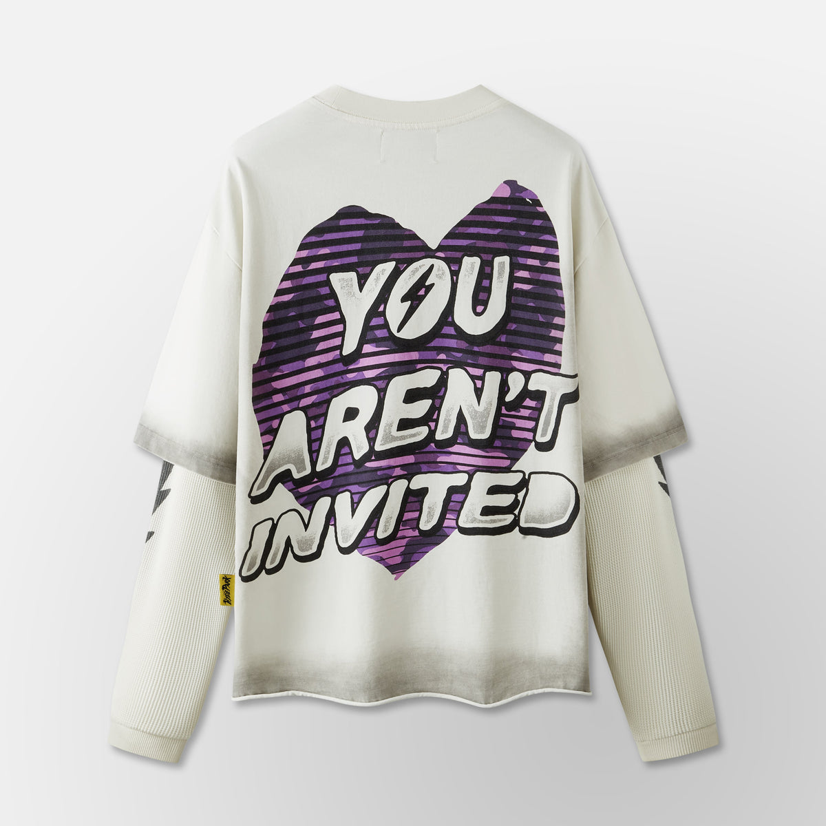 Yai-bolted camo heart -Cream purple camo