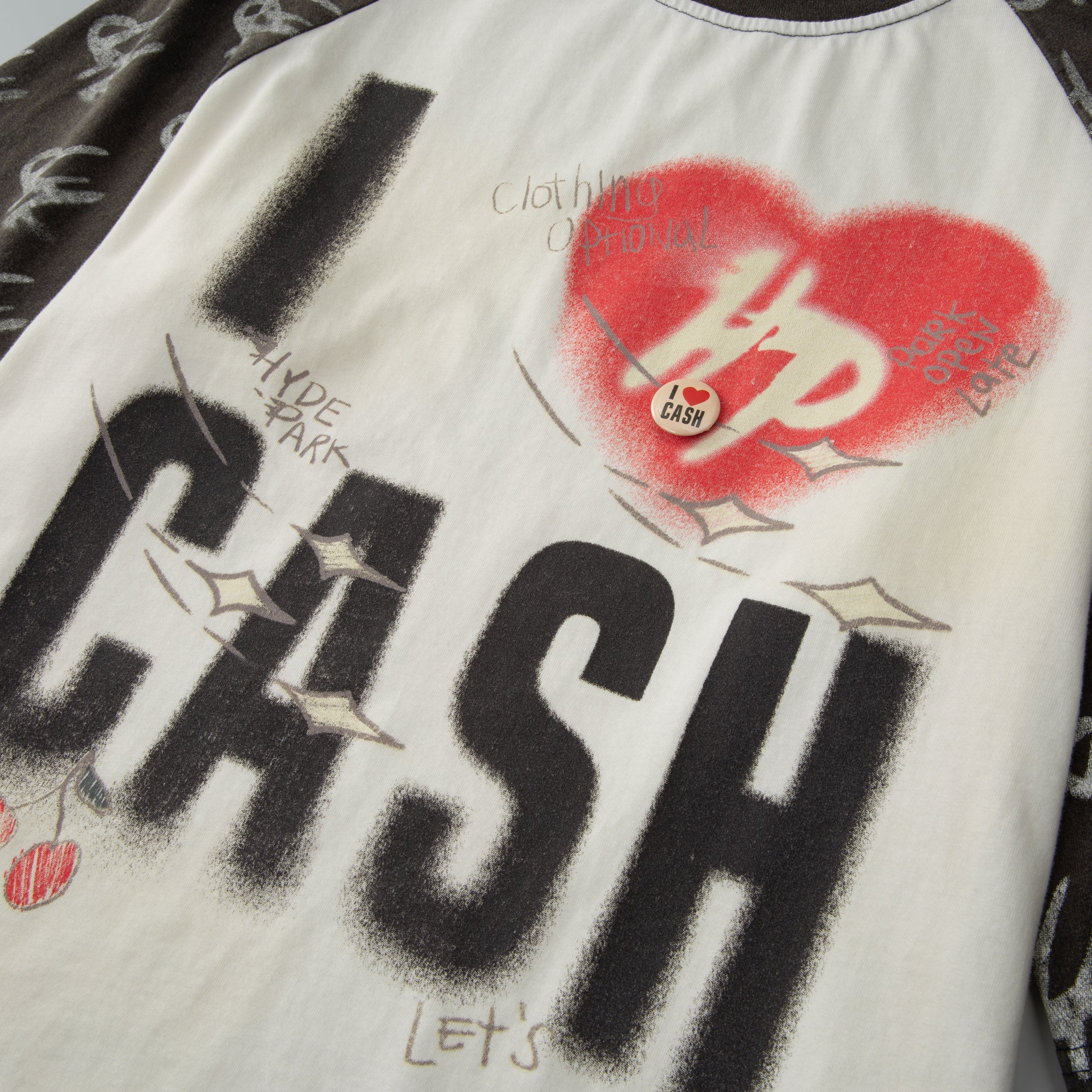 I Heart Cash Raglan- BLK