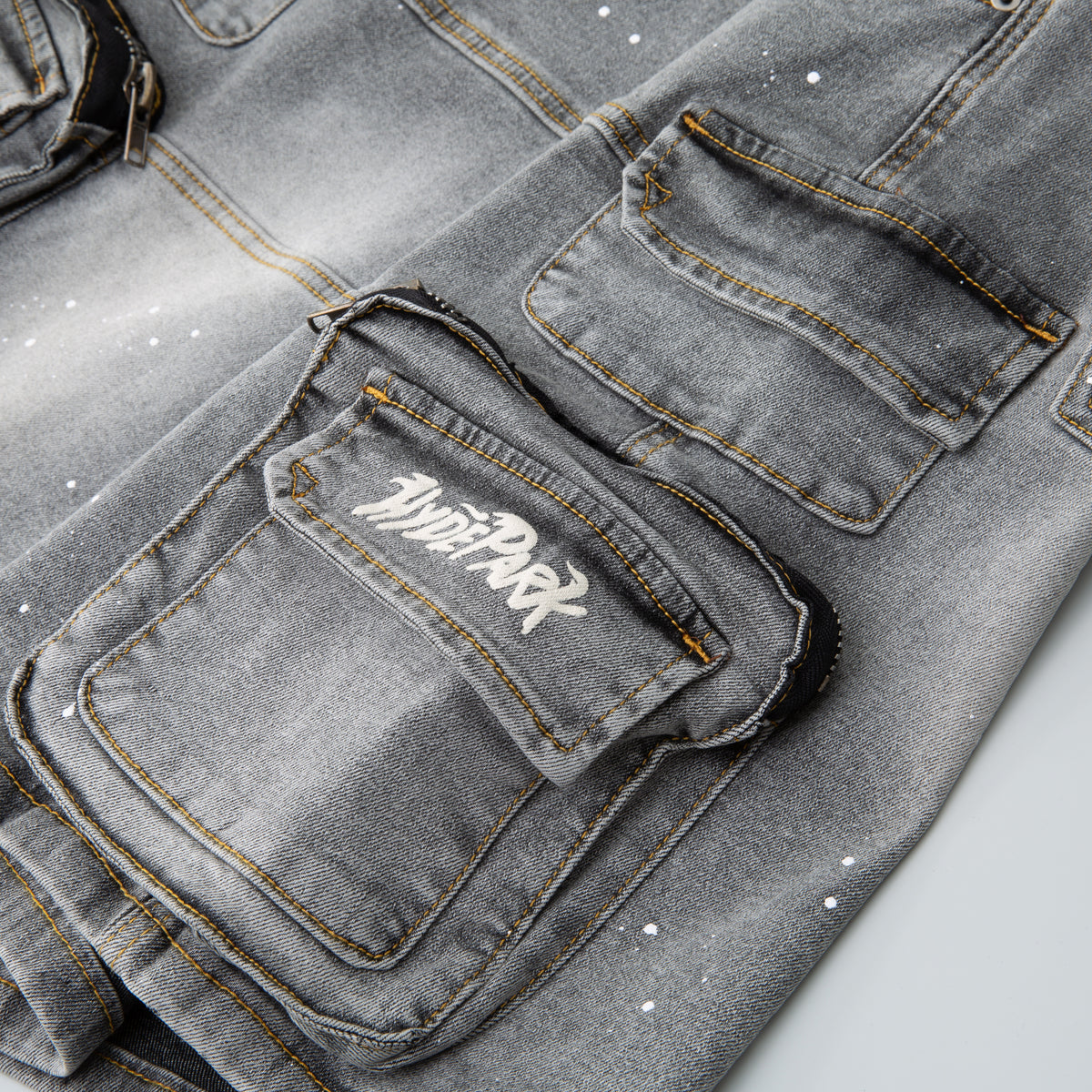 Velocity Cargo Denim Short - Grey