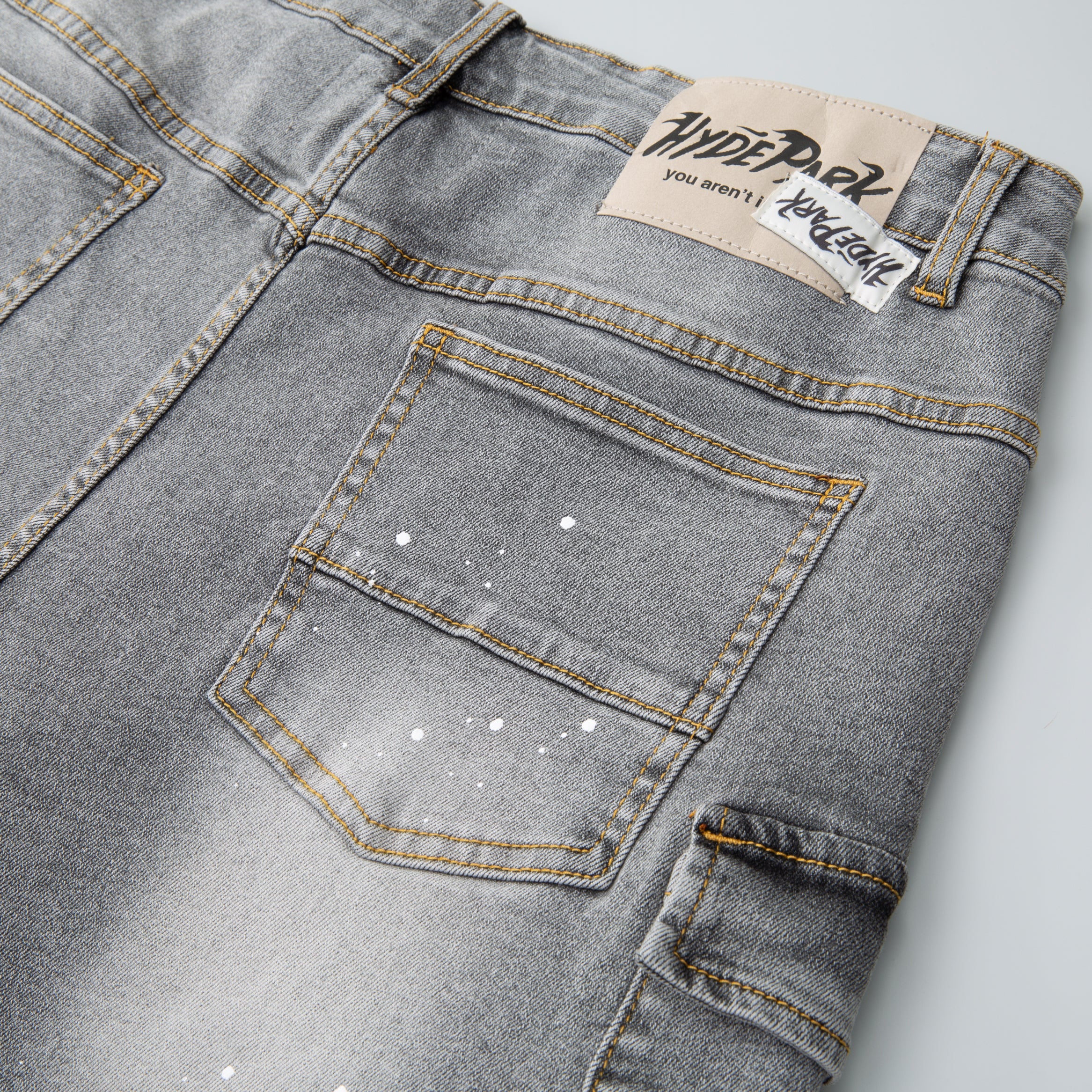 Velocity Cargo Denim Short - Grey