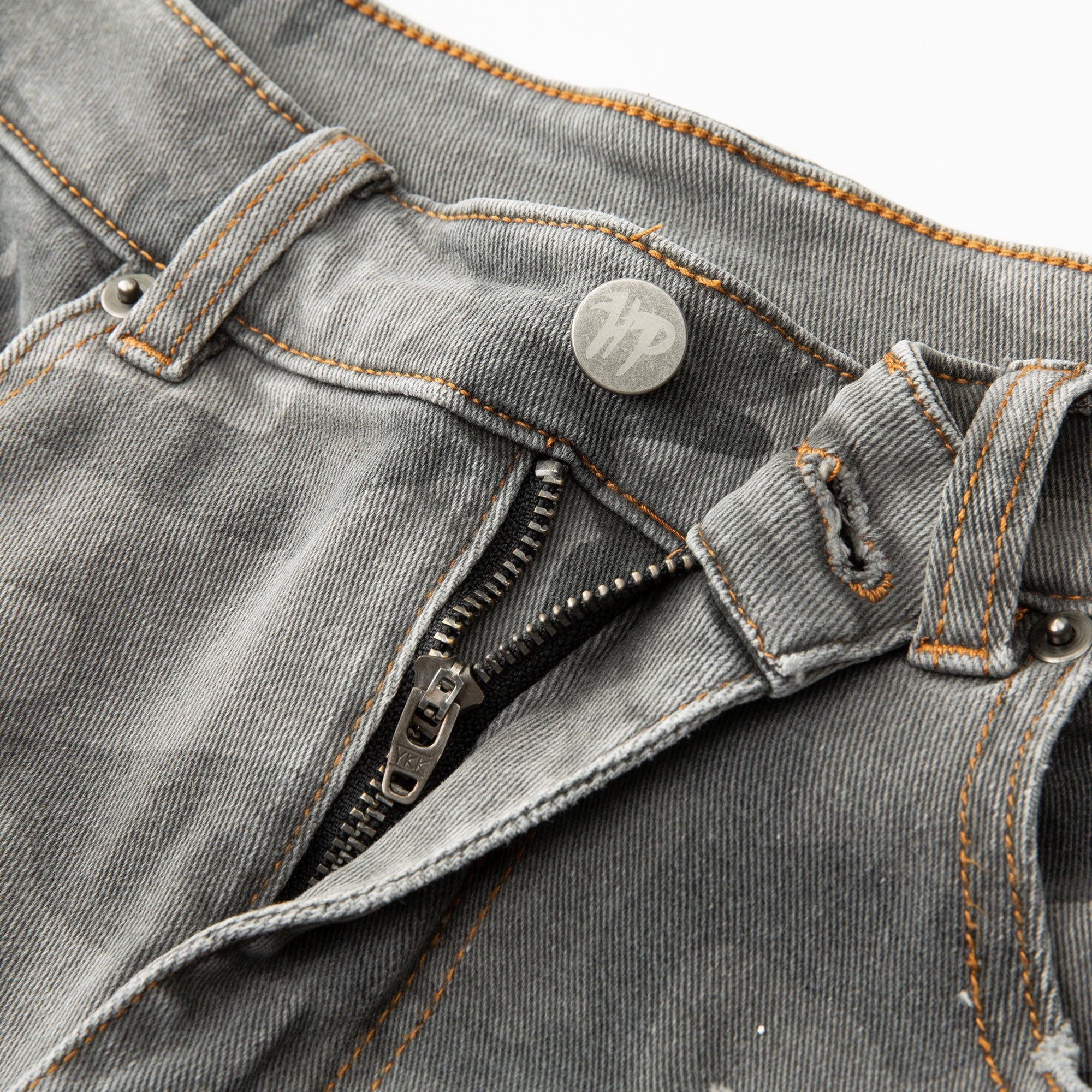 Upcycle Jorts Jorts - Camo X Denim -BLK